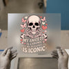 Anxiety Chronic, Personality Iconic | DTF Transfer Ready to Press | Retro Skeleton Heart Heat Transfer