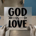 God is Love Arrow | DTF Transfer Ready to Press | Faith Heat Transfer