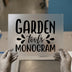 Garden Tools Monogram | DTF Transfer Ready to Press | Cozy Script Heat Transfer