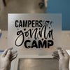 Campers Gonna Camp Quote | DTF Transfer Ready to Press | Rustic Heat Transfer