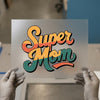 Super Mom Retro Block | DTF Transfer Ready to Press | Vintage Heat Transfer