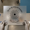 Wildflowers Mandala DTF Transfer Ready to Press | Empowering Script Heat Transfer