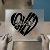 Loved John 3:16 Heart | DTF Transfer Ready to Press | Faith Heat Transfer