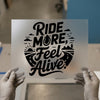 Ride More, Feel Alive | DTF Transfer Ready to Press | Cycling Heat Transfer