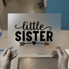 Little Sister Arrow Heart | DTF Transfer Ready to Press | Family Heat Transfer