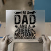 Diesel Mechanic Dad | DTF Transfer Ready to Press | Bold Black Heat Transfer