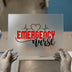 Emergency Nurse Heartbeat | DTF Transfer Ready to Press | Medical Pro Heat Transfer