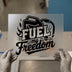 Fuel My Freedom | DTF Transfer Ready to Press | Biker Heat Transfer