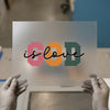 God Is Love Script | DTF Transfer Ready to Press | Retro Collegiate Heat Transfer