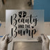 Beauty and the Bump with Hearts | DTF Transfer Ready to Press | Pregnancy Heat Transfer