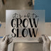 It's Ok To Grow Slow | DTF Transfer Ready to Press | Motivational Heat Transfer