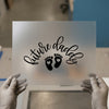Future Daddy Baby Feet DTF Transfer Ready to Press | Script | Pregnancy Reveal Heat Transfer