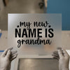 My New Name Is Grandma | DTF Transfer Ready to Press | Script Heat Transfer