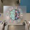 Progress Over Perfection Brain & Sunflower | DTF Transfer Ready to Press | Boho Heat Transfer