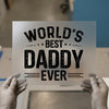World's Best Daddy Ever | DTF Transfer Ready to Press | Distressed Typography Heat Transfer