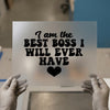 Best Boss Ever Quote | DTF Transfer Ready to Press | Retro Lettering Heat Transfer