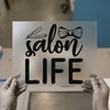 Salon Life Quote | DTF Transfer Ready to Press | Chic Barbershop Heat Transfer