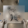 Floral Woman Silhouette | DTF Transfer Ready to Press | Botanical Heat Transfer