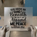 Sun Above Me, Sand Beneath | DTF Transfer Ready to Press | Beachy Quote Heat Transfer