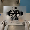 No Pain No Gain | DTF Transfer Ready to Press | Gym Heat Transfer