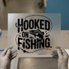 Hooked On Fishing DTF Transfer Ready to Press | Angler Heat Transfer