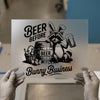 Beer Before Bunny Business Raccoon | DTF Transfer Ready to Press | Humorous Heat Transfer