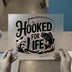 Hooked for Life Fishing DTF Transfer Ready to Press | Retro Angler Heat Transfer