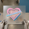 Jesus Loves You Heart | DTF Transfer Ready to Press | Retro Leopard Heat Transfer