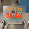 World's Best Daddy Ever | DTF Transfer Ready to Press | Distressed Typography Heat Transfer