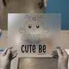 Cute Bee with Bow | DTF Transfer Ready to Press | Adorable Heat Transfer