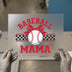 Baseball Mama Bow & Ball Design | DTF Transfer Ready to Press | Distressed Heat Transfer