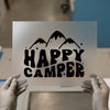 Happy Camper Mountains | DTF Transfer Ready to Press | Retro Heat Transfer