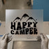 Happy Camper Mountains | DTF Transfer Ready to Press | Retro Heat Transfer