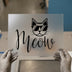 Cool Cat 'Meow' | DTF Transfer Ready to Press | Fun Pet Heat Transfer