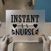 Instant Nurse DTF Transfer | Ready to Press | Medical Heartbeat Heat Transfer
