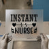 Instant Nurse DTF Transfer | Ready to Press | Medical Heartbeat Heat Transfer