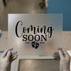 Coming Soon Baby Announcement | DTF Transfer Ready to Press | Script Style Heat Transfer