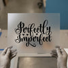 Perfectly Imperfect Script Hearts | DTF Transfer Ready to Press | Empowering Heat Transfer