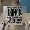 Being a Dad Is An Honor - Grandpa Is Priceless | DTF Transfer Ready to Press | Family Quote Heat Transfer