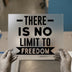 No Limit to Freedom | DTF Transfer Ready to Press | Bold Statement Heat Transfer