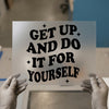 Get Up And Do It | DTF Transfer Ready to Press | Retro Motivational Heat Transfer