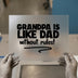 Grandpa Is Like Dad Without Rules | DTF Transfer Ready to Press | Humorous Heat Transfer