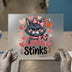 Grumpy Cat 'Love Stinks' | DTF Transfer Ready to Press | Anti-Valentine's Heat Transfer