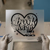 Book Lover Heart Design | DTF Transfer Ready to Press | Retro Book Heat Transfer