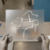 Piano Sketch Art | DTF Transfer Ready to Press | Minimalist Heat Transfer