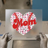 Baseball Mom Pink Leopard Heart | DTF Transfer Ready to Press | Game Day Heat Transfer