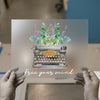 Free Your Mind Typewriter | DTF Transfer Ready to Press | Vintage Floral Heat Transfer