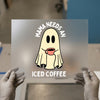 Mama Needs Iced Coffee Ghost | DTF Transfer Ready to Press | Humorous Heat Transfer