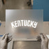 Kentucky Arch Text | DTF Transfer Ready to Press | Collegiate Style Heat Transfer