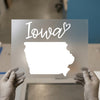Love Iowa Script & State | DTF Transfer Ready to Press | Simple White Heat Transfer